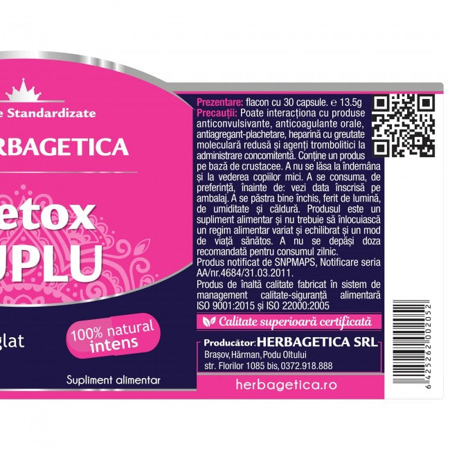 Capsule detoxifiere - DETOX SUPLU, 30 caps