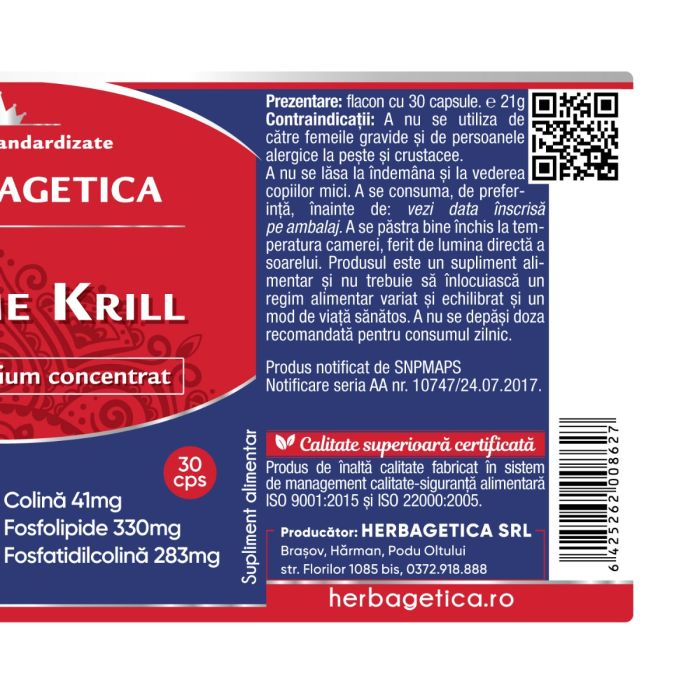 Ulei de Krill - SUPREME KRILL OMEGA 3 FORTE, 30 caps