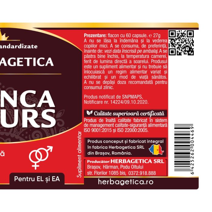 Capsule potenta - BRANCA MARELUI URS, 60 caps