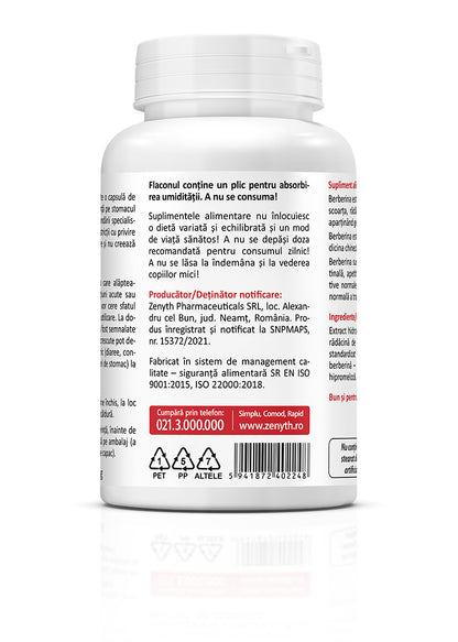 Berberină 500 mg, 60 caps