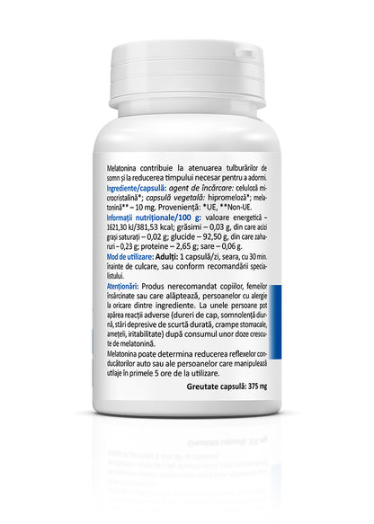 Melatonina Forte 10 mg, 30 caps