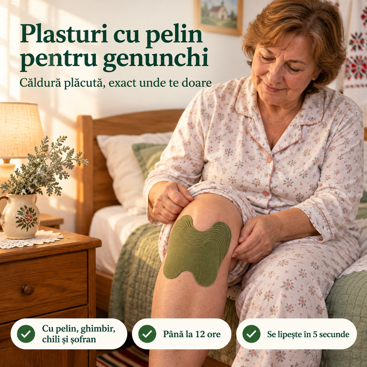 Plasturi cu pelin pentru genunchi
