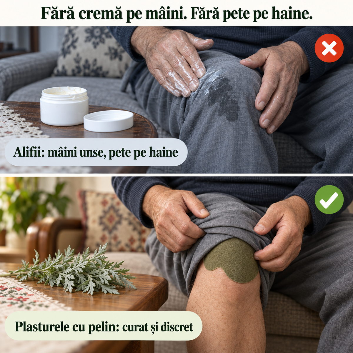 Fără cremă pe mâini, fără pete pe haine
