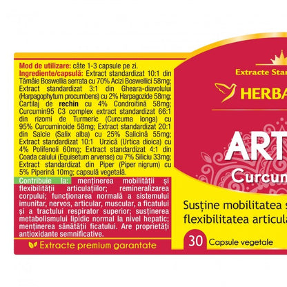 Capsule articulatii - ARTRO CURCUMIN95, 30 caps