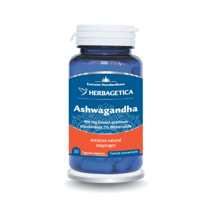 Capsule adaptogene - ASHWAGANDHA, 60 caps