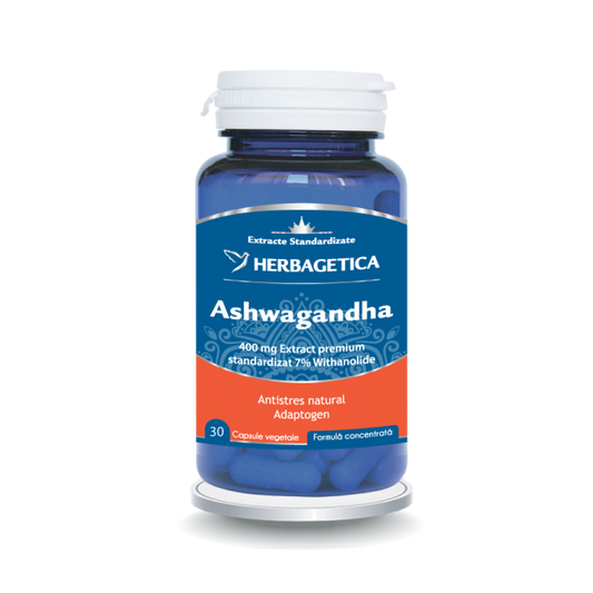 Capsule adaptogene - ASHWAGANDHA, 60 caps