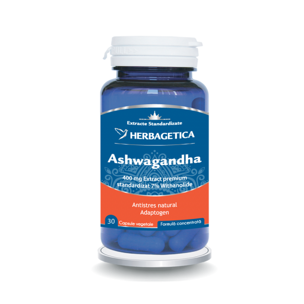 Capsule adaptogene - ASHWAGANDHA, 60 caps
