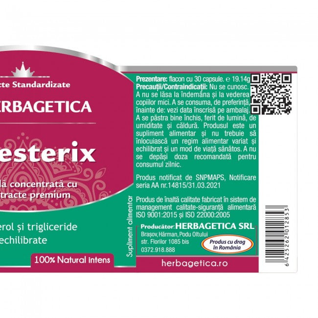 Capsule colesterol - COLESTERIX, 30 caps