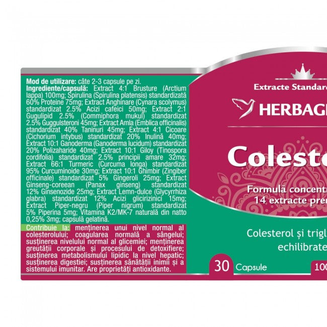 Capsule colesterol - COLESTERIX, 30 caps