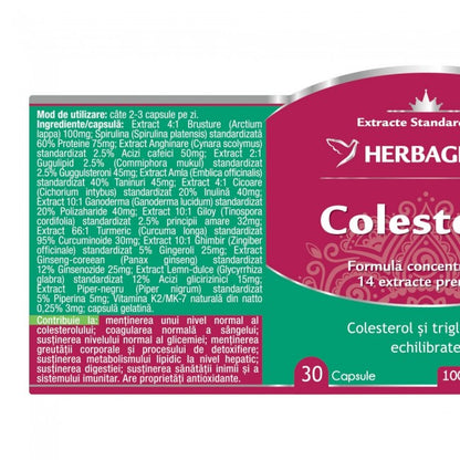 Capsule colesterol - COLESTERIX, 30 caps