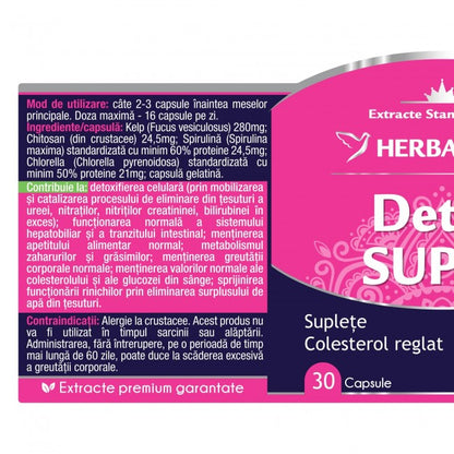 Capsule detoxifiere - DETOX SUPLU, 30 caps