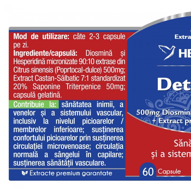 Capsule venotonice - DETRAVENOS AKUT, 30 caps