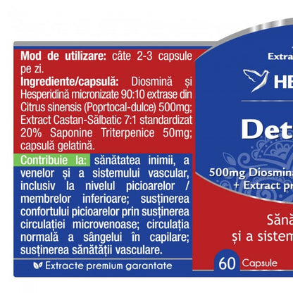 Capsule venotonice - DETRAVENOS AKUT, 30 caps