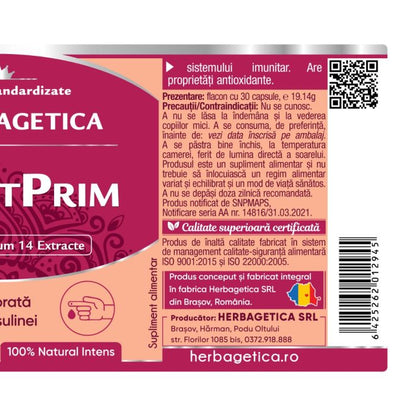 Capsule diabet - DIABETPRIM, 30 caps