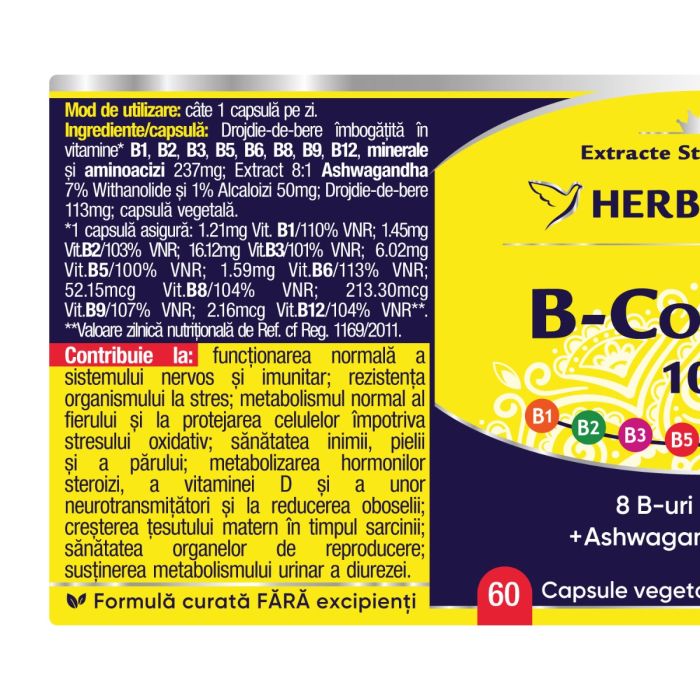 Capsule metabolism - B COMPLEX 100, 60 caps