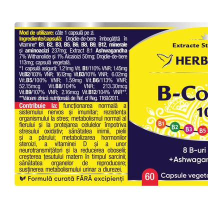 Capsule metabolism - B COMPLEX 100, 60 caps