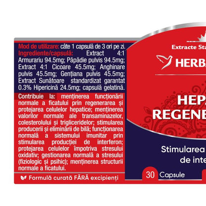 Capsule ficat - HEPATOREGENERATOR, 30 caps