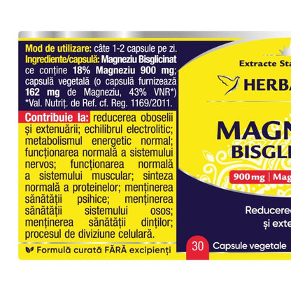 Capsule antistres - MAGNEZIU BISGLICINAT, 30 caps