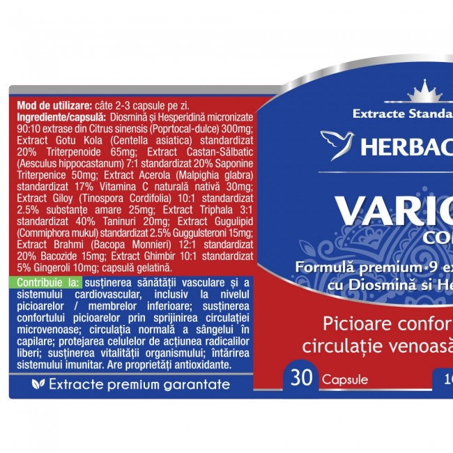 Capsule varice - VARICIN COMPLEX, 30 caps