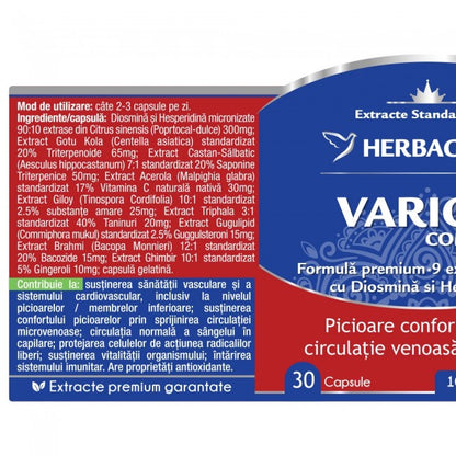 Capsule varice - VARICIN COMPLEX, 30 caps